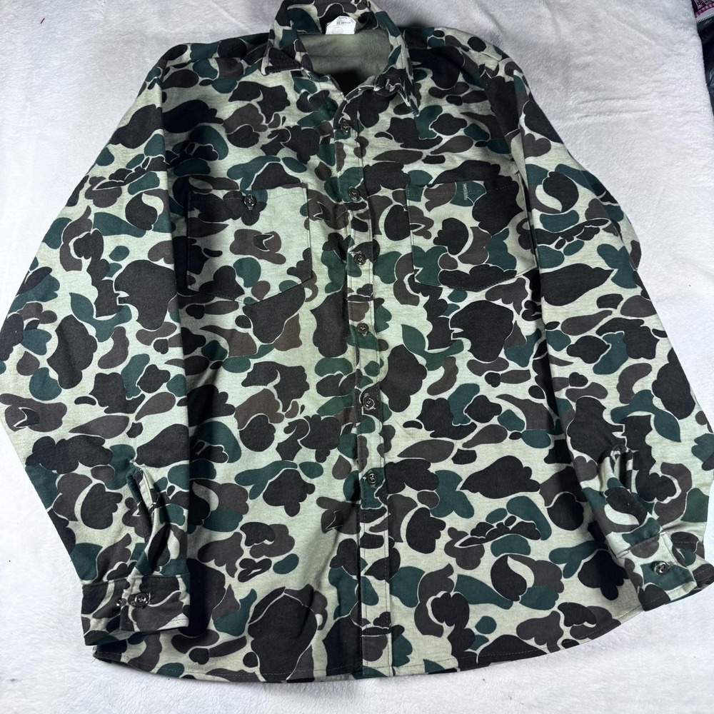 Ideal Shirt Mens Large‎ Camouflage Made in USA 100% Cotton Hunting Workwear 628